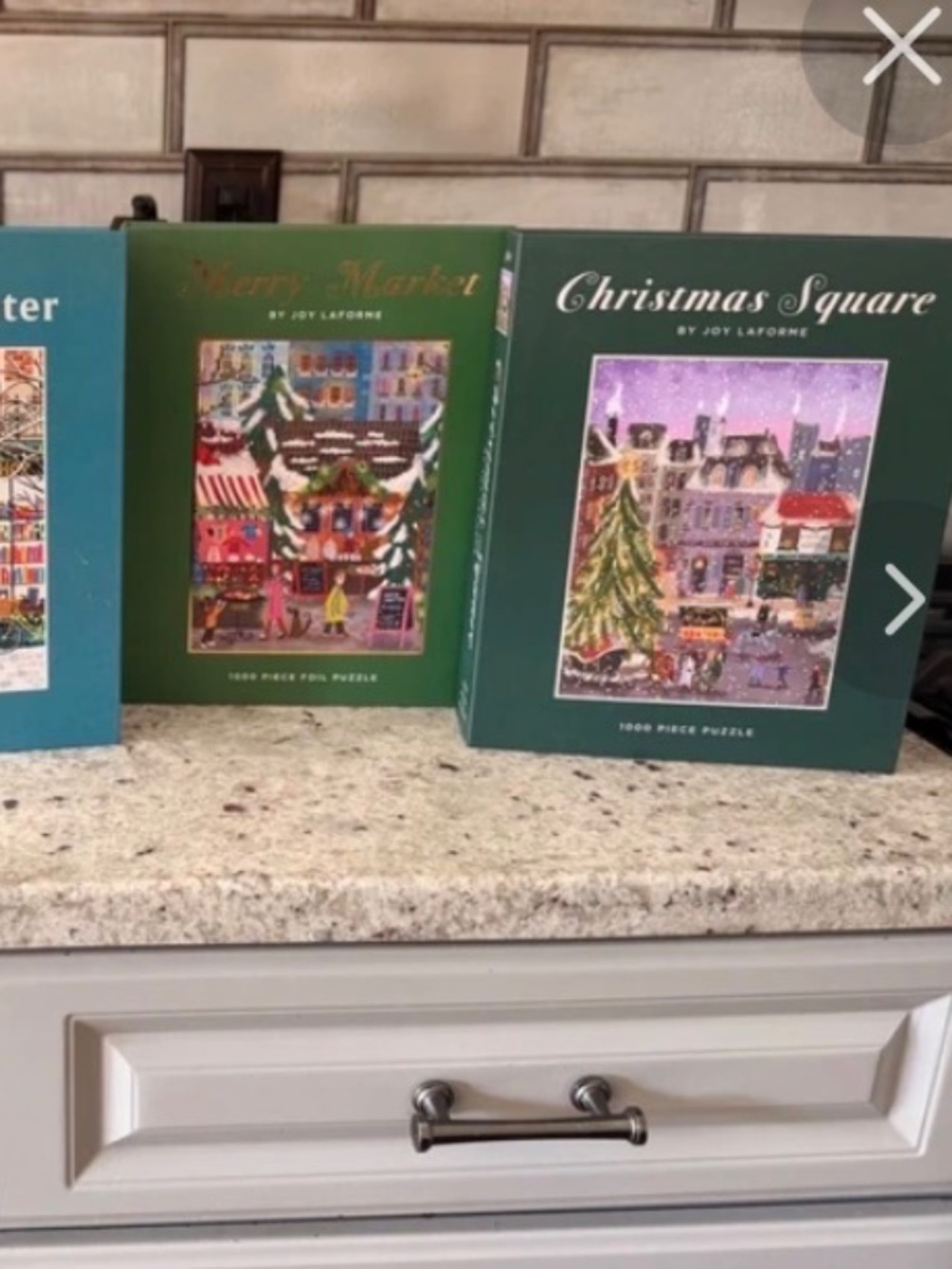 4 Brand New Galison Holiday puzzles